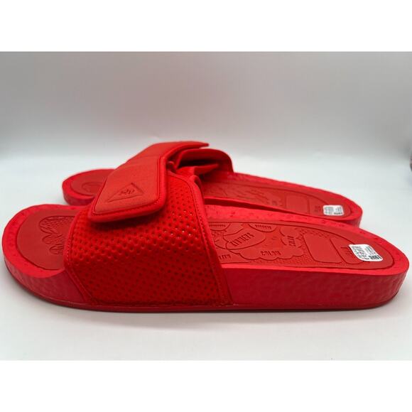 adidas Boost Slide Pharrell Active Red FY6140 Men's Size 12 New - Picture 2 of 12